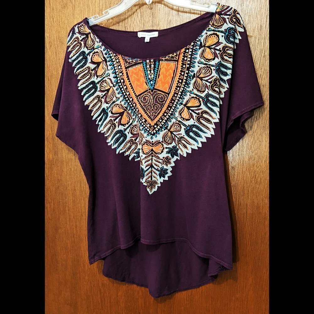 UO x Title Unknown High Low Oversized Boho T-shirt S - Picture 2 of 4